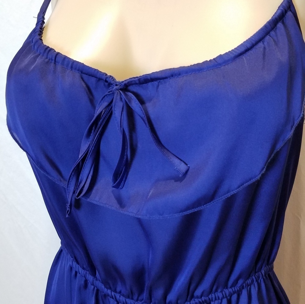 Xhileration Royal Blue Satin Mini Dress - Picture 6 of 7
